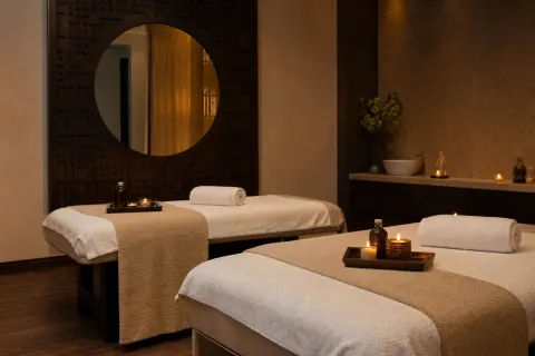 Lounge spa avec vue